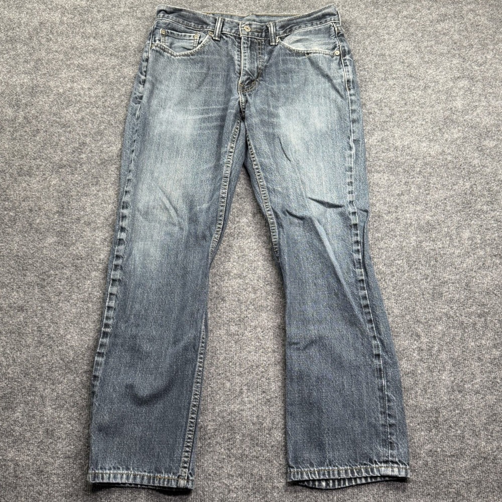 Levi Strauss Jeans Mens 32 x 30 Blue Straight Leg 514 M Wash Denim